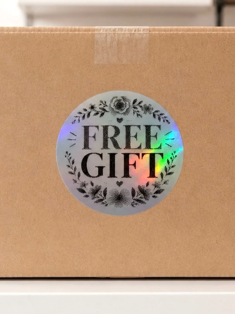 Free Gift Floral Holographic Stickers-100ct.